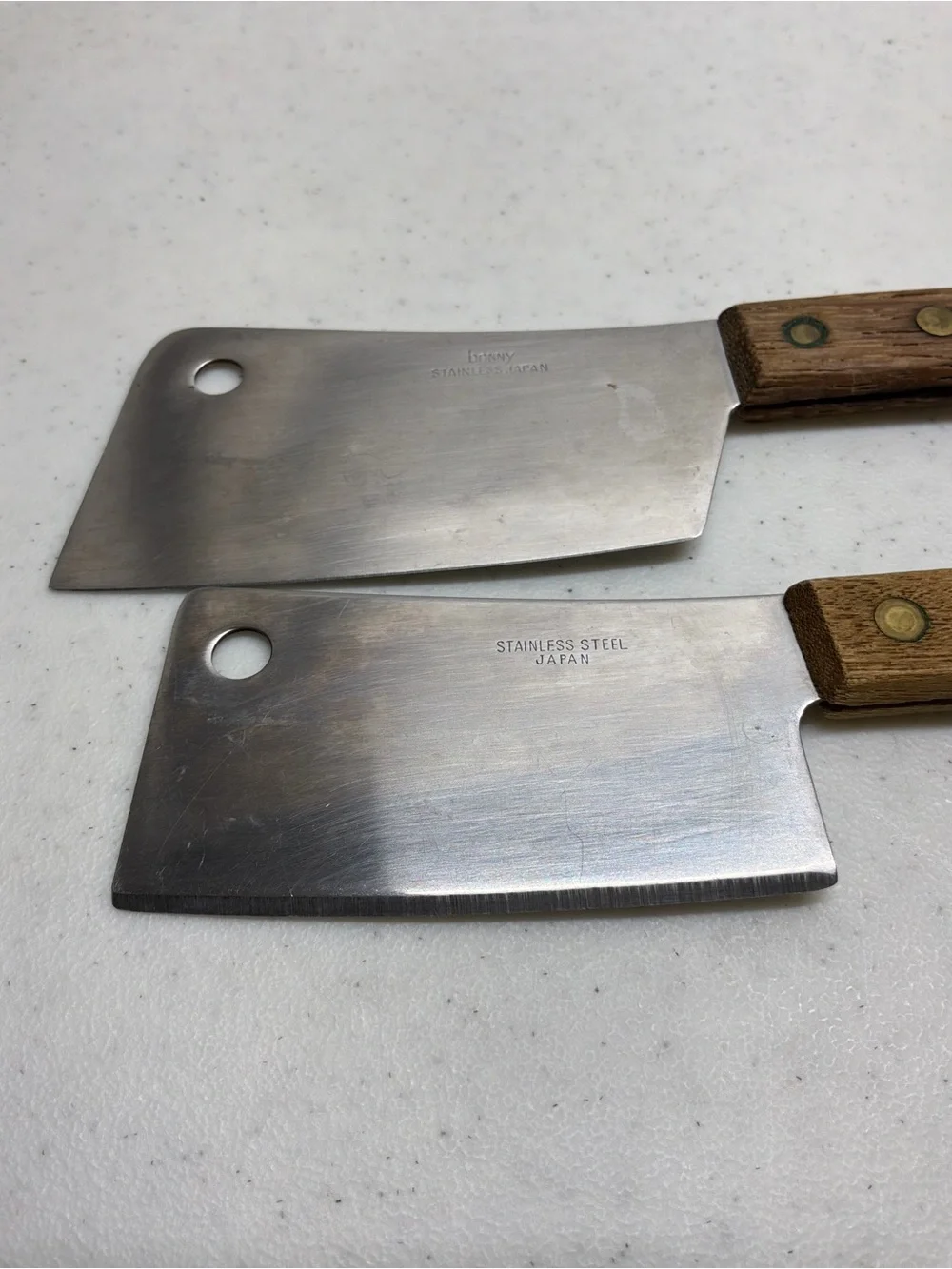 Vintage Stainless Steel Japan Mini Cheese Cleavers 1 is Bonny